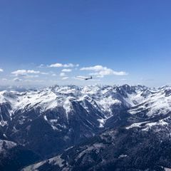 Flugwegposition um 12:49:32: Aufgenommen in der Nähe von Gemeinde Trebesing, Österreich in 2550 Meter